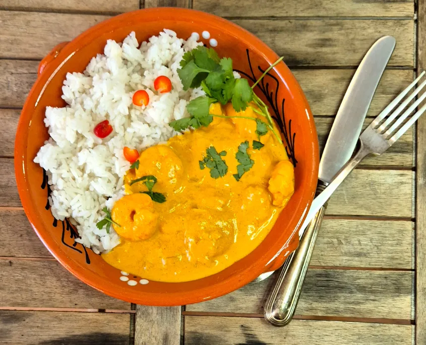 Curry van garnalen met kokos van Nanana’s Kitchen